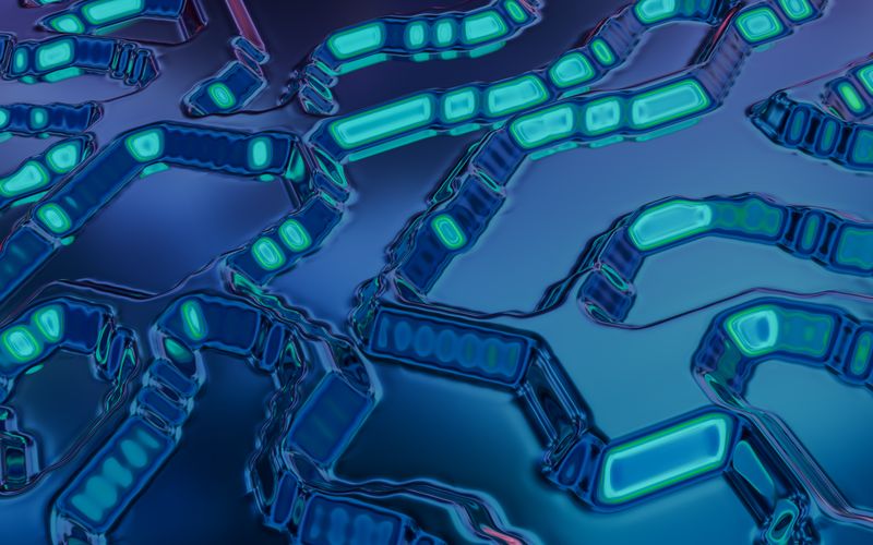 蓝色计算机图形抽象图，用作体育类话题的版式示意封面